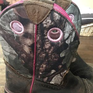 Pink camo boots